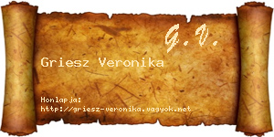 Griesz Veronika névjegykártya